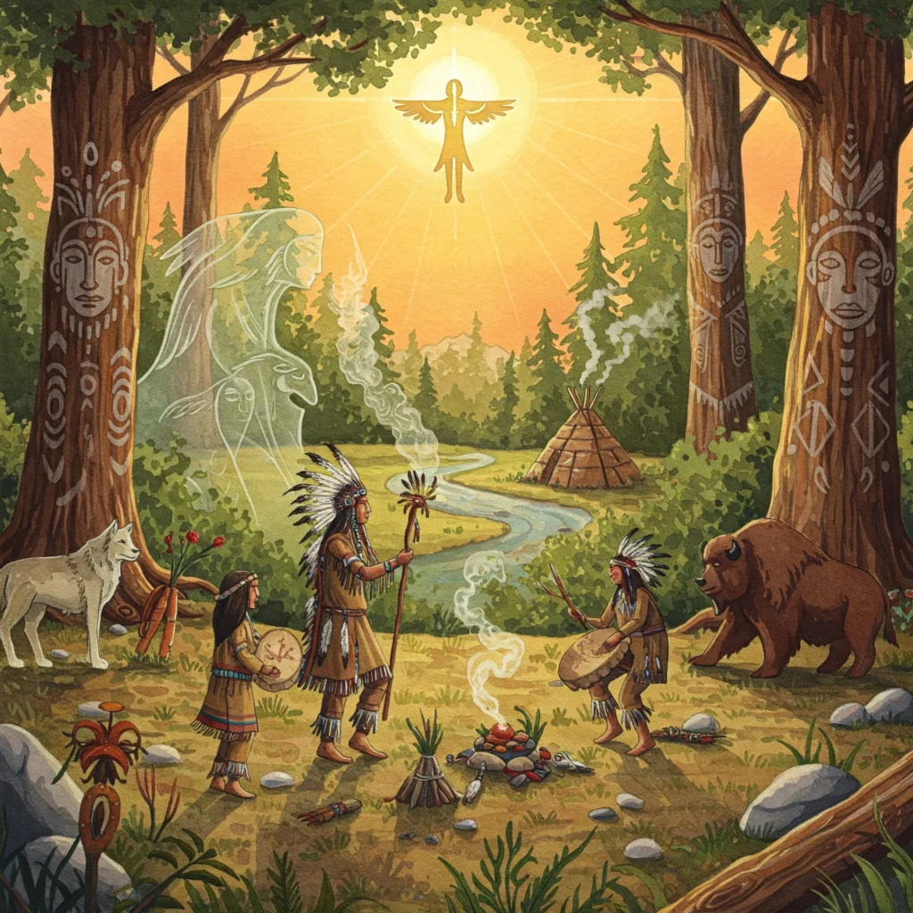 Gemini_Generated_Image_cfcmarcfcmarcfcm-1024x1024 Qual Era a Religião dos Povos Antigos?